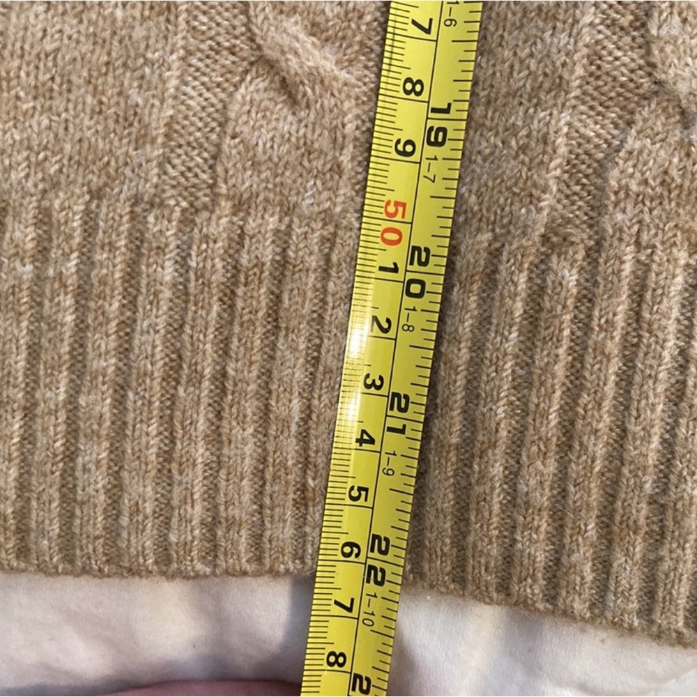 CeCe V-Neck Cable Sweater - Tan - Picture 5 of 8